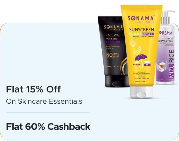 Sonama Naturals: Flat 15% Off on Skincare Essential + Flat 60% CashKaro Cashback!